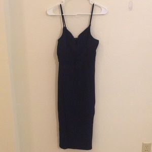 Navy blue midi dress
